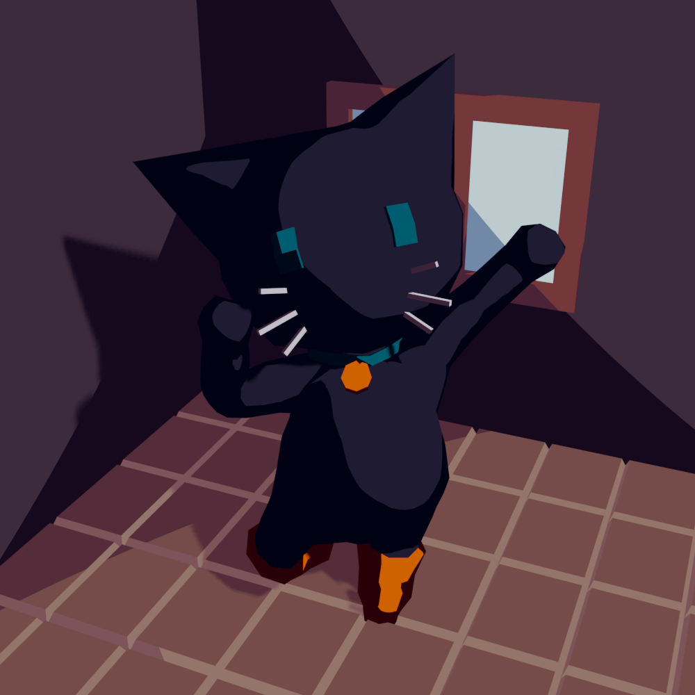 image of a black cat waving at you